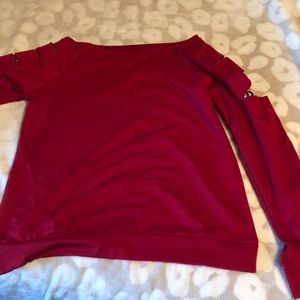 Red Sweater with Cheetah detail